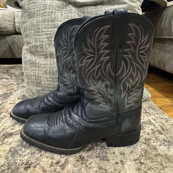 Ariat® Men's Black Sport Square Toe Western Boot 10016292 Size 8.5 no steel toe - Picture 5 of 7